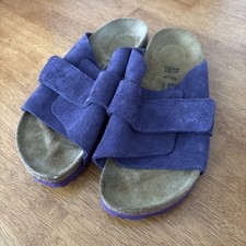 Birkenstock Kyoto Suede Leather sandals Wine EU 37 US women 7 Narrow 240 Width