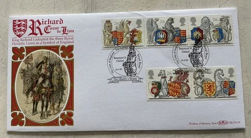 GB QEII 1998 Heraldic Beasts Benham Silk FDC The Lion Of England Royal Beast