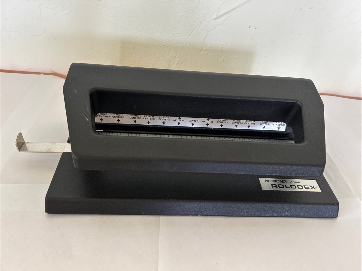 Rolodex Punchodex P-500 Heavy Duty Adjustable Multi-Hole Punch (no