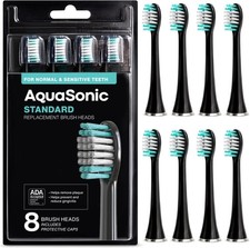 AquaSonic Replacement Brush Heads ADA Accepted for Normal Sensitive Teeth 8 Pack