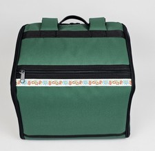 Premium Bag for 3-Row Diatonic Accordion - Green Folk, Padded, Waterproof