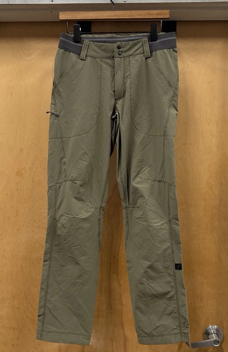 Rab Venant Pants Mens 30x32 Green Softshell Hiking Climbing Zip Pocket QFV-19
