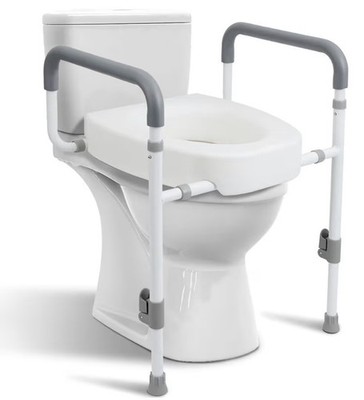 300lbs Support Raised Elevated Toilet Seat for Handicap & Elderly +3.5in Height