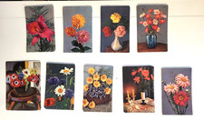 Vintage  Floral Flower Arrangement  Postcards Lot Of 37- 9 - Designs- Unused