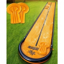 32ft Slip Water and Slide for Kids Adults, Extra Long Backyard Water Slide wi...