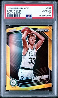 2024 Panini Prizm Black Gold /10 PSA 10 Larry Bird Card #257 Boston Celtics 