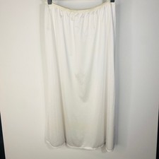 USA Vintage CABERNET Half Slip Skirt SILKY WHITE LINGERIE Nylon 42/ 28" Large