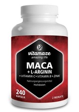 Maca Kapseln hochdosiert + L-Arginin + Vitamine + Zink, 206 g (1er Pack) …
