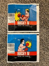 Set of 2 Different 1985 Topps Rocky IV Wrappers Only ExMt