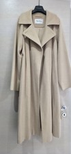Cappotto Maxmara Lana Cammello Vestaglia Cintura Martingala Bottoni Logati Beige