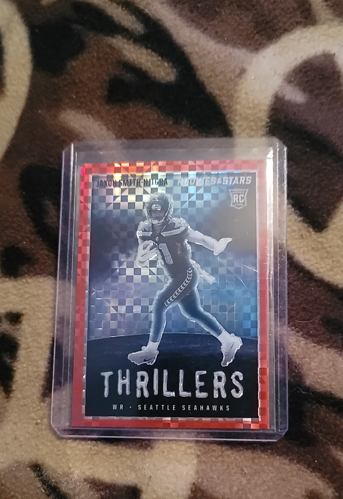 2023 Panini Rookies & Stars Thrillers Jaxon Smith-Njigba #TH-27 Red Plaid Prizm 