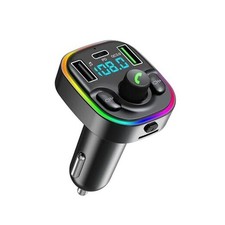 Bluetooth 5.4 FM Transmitter Car Adapter - Car Bluetooth Adapter with Fast