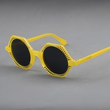 Fashion Sun Round Acetate Sunglasses Frames Classic Colorfull UV400 Full Rim