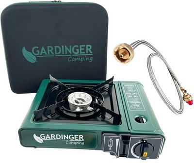 Gaskocher Camp Allgas im Koffer, einflammig, Campingkocher mit Piezo - GARDINGER