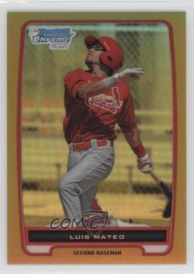 2012 Bowman Chrome Prospects Gold Refractor 25/50 Luis Mateo #BCP153 3j2