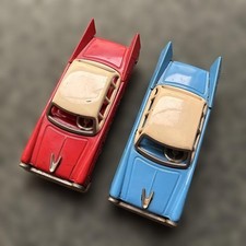  Rare Vintage Tin Car Set of 2 MF 083 Shanghai Toys Made in China