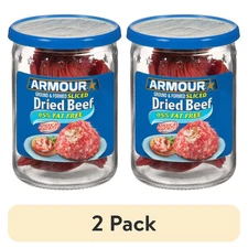 (2 pack) Armour Star Sliced Dried Beef, Jarred Meat, 2.25 oz.