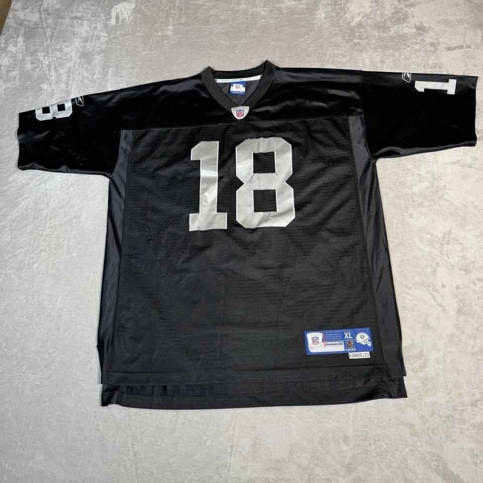 Camiseta De Colección Oakland Raiders Para Hombres XL Negra Randy Moss NFL Fútbol Cosida Foto 4 de 4