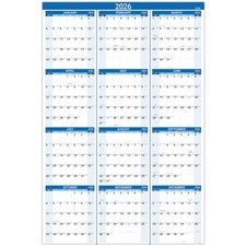 2026 Yearly Wall Calendar - JAN 2026 - DEC 2026, 22.8" x 34.4" Open , 2026 W...