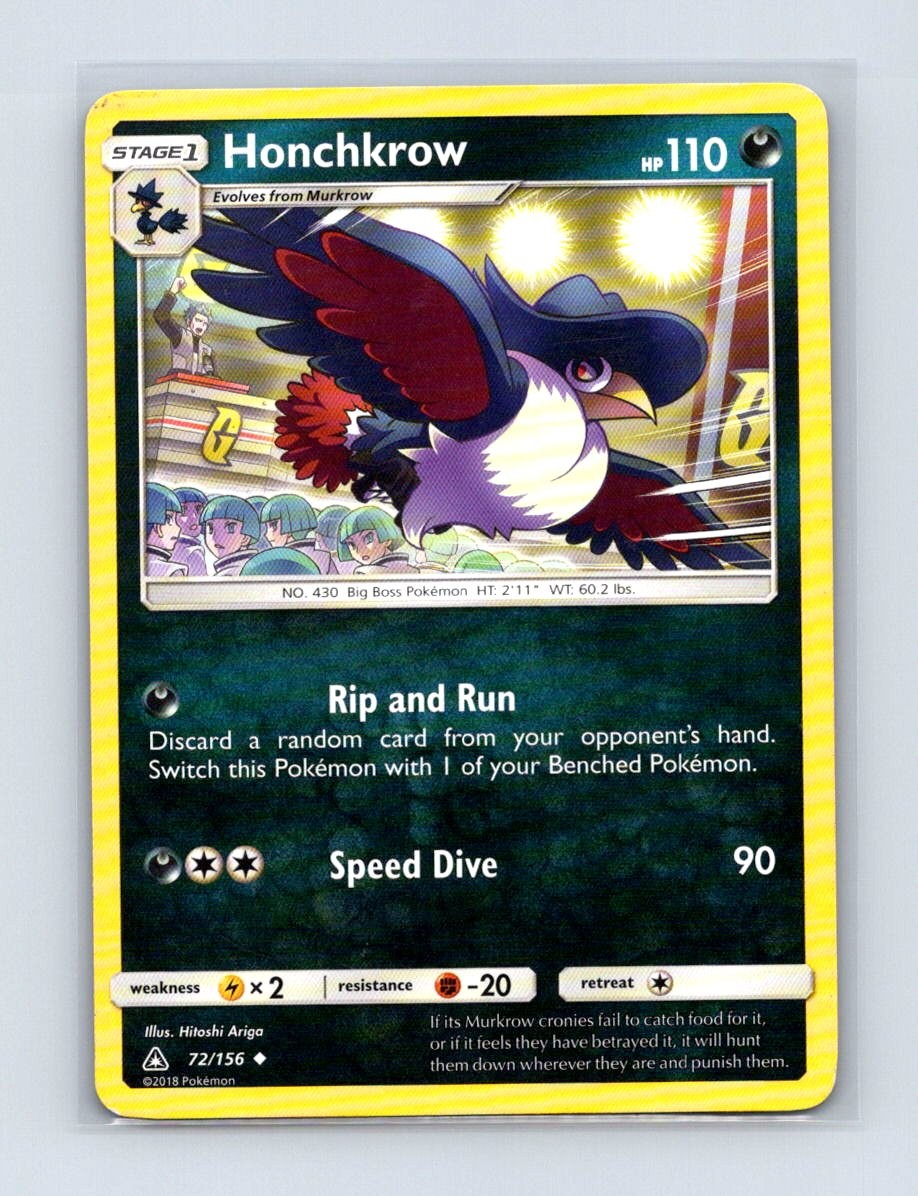 Honchkrow 72/156 Uncommon Ultra Prism Pokemon Lightly Played