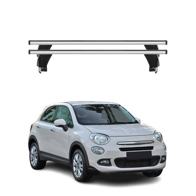 Fits 2016-2023 Fiat 500X Top Roof Racks Cross Bars 2Pcs Gray Aluminium