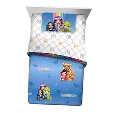 Rainbow High Kids Bedding 5 Piece Super Soft Comforter and Sheet Set with