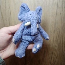 Jellycat I am Baby Bunglie Elephant Rare Small Soft Toy 13cm Tiny Plush Blue