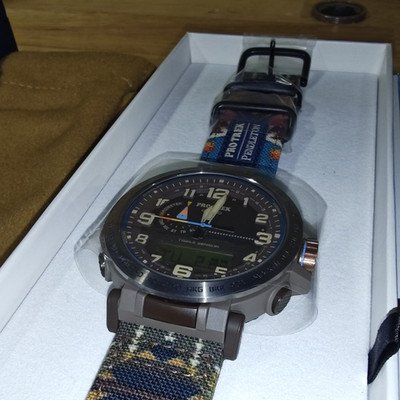 Casio PRO TREK Pendleton Analog-Digital Compass Quartz 100m Nylon Strap
