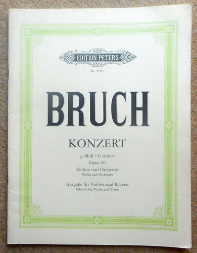Max Bruch Konzert g-Moll op. 26 für Violine und Klavier (Reduktion): inkl. Stimme