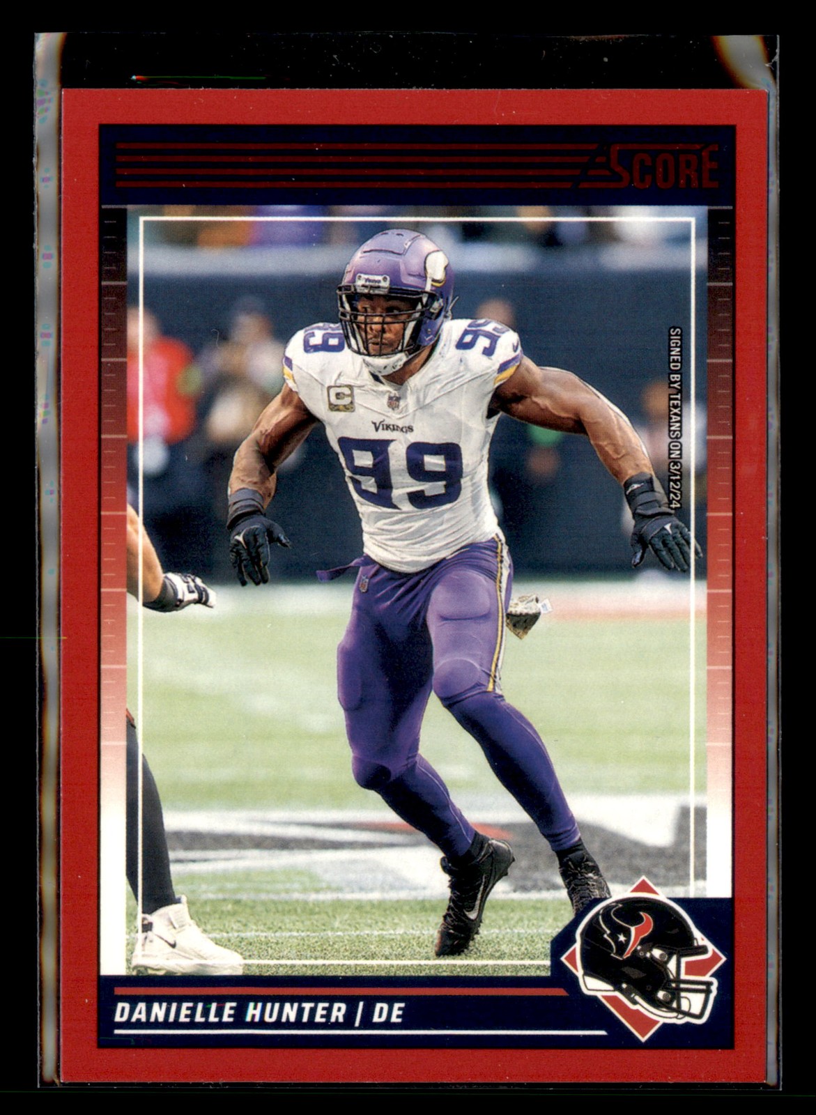 Danielle Hunter #181 2024 Score Red - Houston Texans