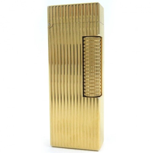 Dunhill Stripe Square Roller Gasfeuerzeug Goldzündung OK