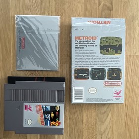 Nintendo Metroid NES bo&icirc;te cartouche notice Rev-A 1985 NES-MT-USA