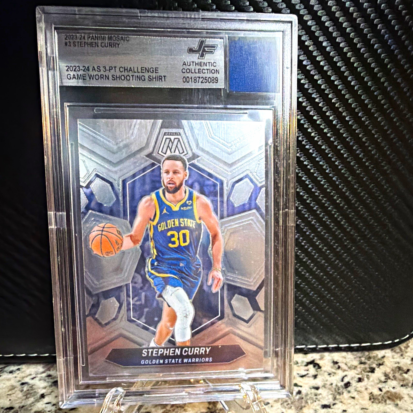Panini Mosaic 2023-24 Stephen Curry #3 AS 3-PT Challenge Auto Mem BGS/BAS