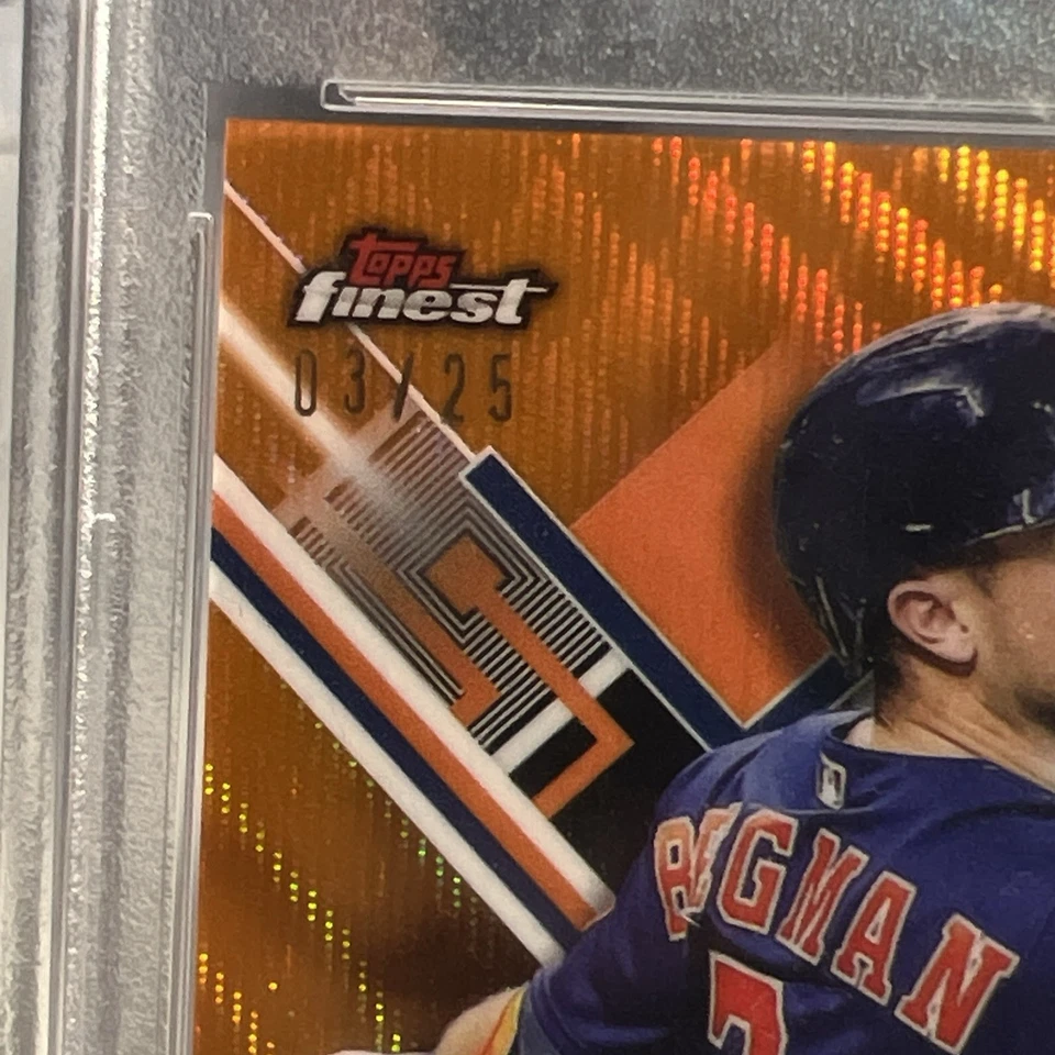 2022 Topps Finest Alex Bregman FNST. AU-orange Wave REF.  - Image 3 of 3