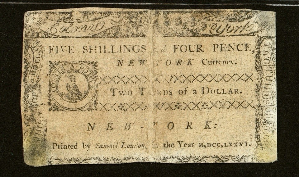 1776 NEW YORK, American Revolution Colonial $2/3 Currency Bank Note NY-190, PCGS - Image 4 of 4