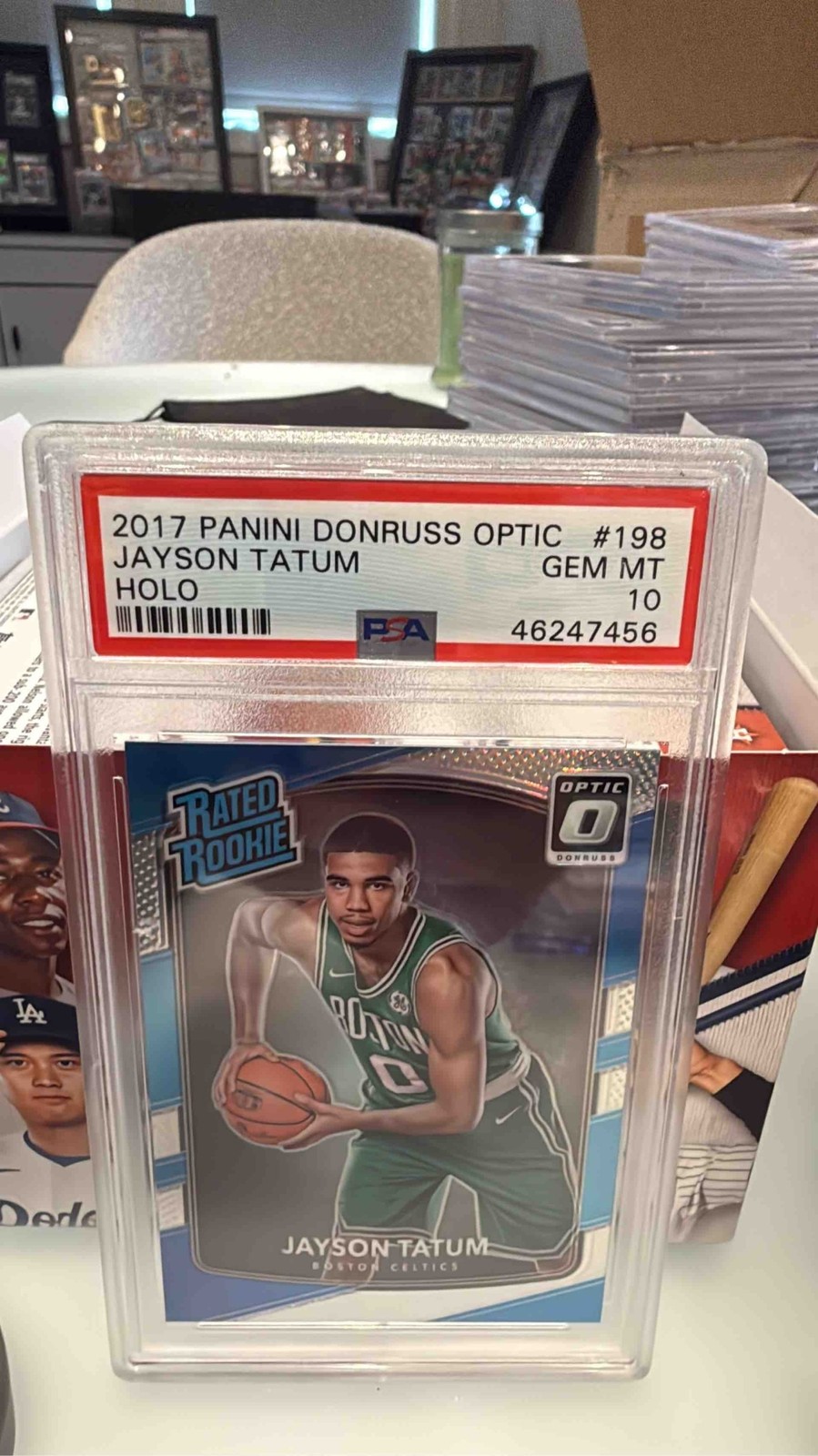 2017 Donruss Optic 🔥JAYSON TATUM🔥RC Rookie Holo PSA 10 💎 Gem Mint