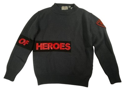 Rossignol Men s S Band of Heroes Sweater Gray Apres Ski Gorpcore Knit Italy EUC