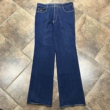 Vintage 80s Jordache Dark Wash Denim Flare Jeans Bottoms 36x34 VTG