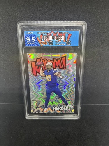 2021 Panini absolute KABOOM Justin Herbert HGA 9.5
