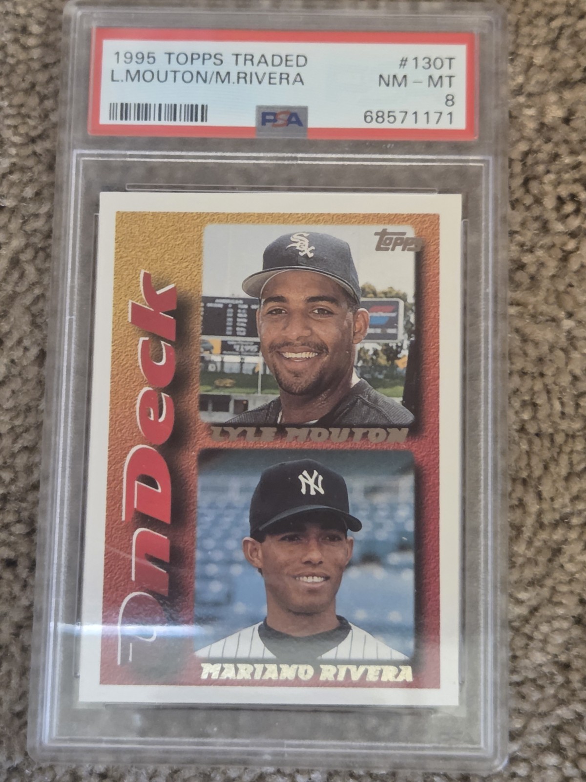 1995 TOPPS TRADED MARIANO RIVERA & LYLE MOUTON RC PSA 9 + 25 YANKEES CARDS  view 3