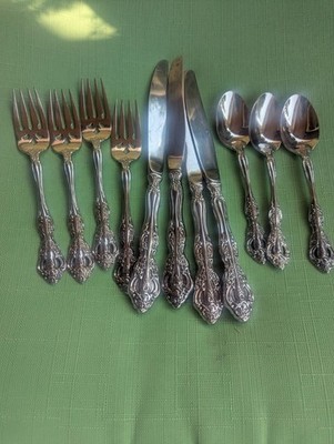 11 Pieces Oneida MICHELANGELO Stainless Heirloom CUBE  Silverware Flatware