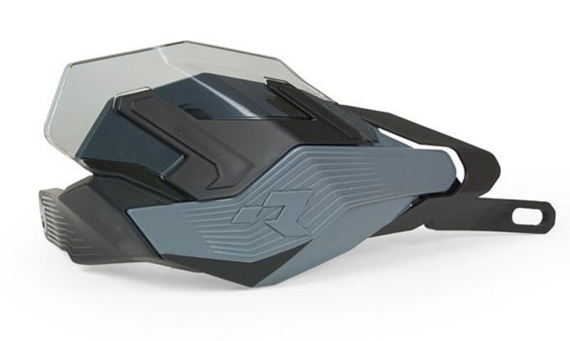 Protège-mains RACETECH HP3 Adventure Quantum gris et noir pour moto trail