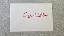 GENE WILDER SIGNED 4x6 INDEX CARD AUTOGRAPH