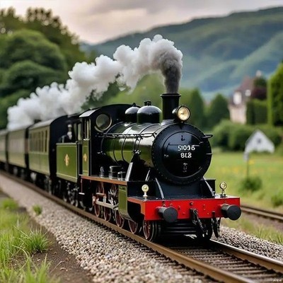 Retro Zug Set Schienen Dampfeisenbahn Modell Spielzeug Kinder Geschenk Hochgeschwindigkeitsbahn UK