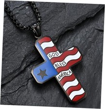 American Flag Cross for Car Rearview Mirror Hanging Accessories God Bless