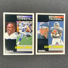 Pinnacle NFL Cards Lot Emmitt Smith Dallas Cowboys Deion Sanders Atlanta Falcons