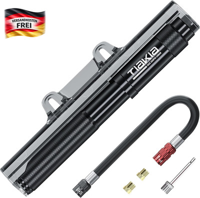 Tiakia Fahrrad Pumpe Mini 260PSI Hoher Druck Luftpumpe Klein Für Presta Schrader