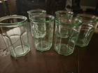 Pre-Depression Set Of Six Anchor-Hocking Green Glass Tumblers