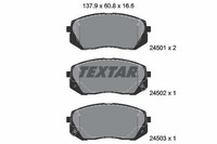 Textar Bremsbelagsatz, Scheibenbremse 2450101 FüR Hyundai KIA