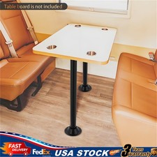 Base de mesa para autocaravana 29" 2 piezas montaje aleación de aluminio pata de mesa para autocaravana con herrajes de montaje